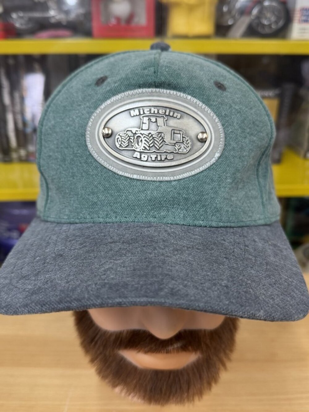 AG Tires Michelin Agricultural Tractor Tires Green Gray Hat Cap Strap Back